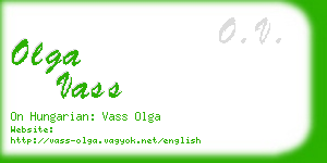 olga vass business card